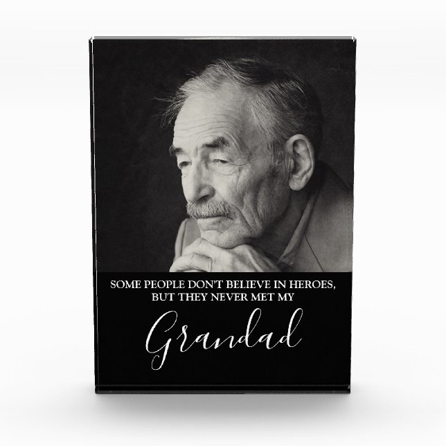 Stylish Hero Memorial Photo Block (Front)