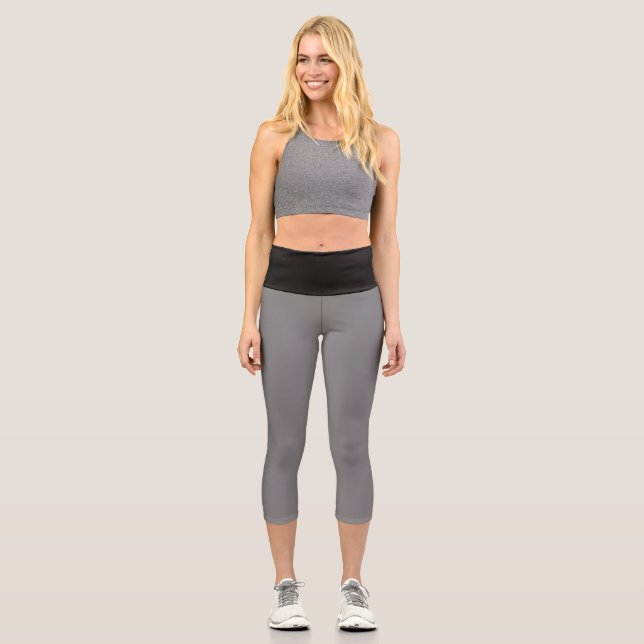 Stylish High Rise Capri Leggings (Front)
