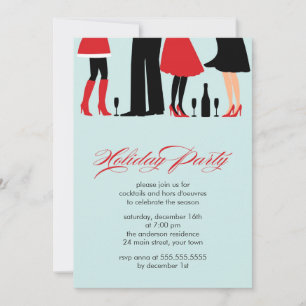 Stylish Holiday Cocktail Party Invitation