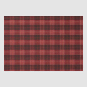 Stylish Holiday Red and Black Christmas Plaid Tissue Paper