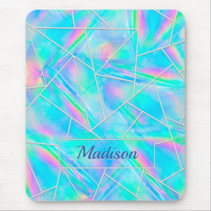 Stylish holographic elegant geometric mouse pad