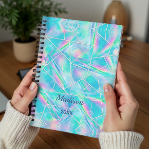 Stylish holographic elegant geometric planner