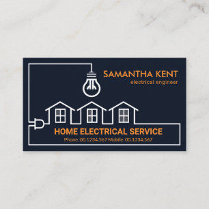 Stylish Home Electrical Wiring Circuit Electrician Business Card