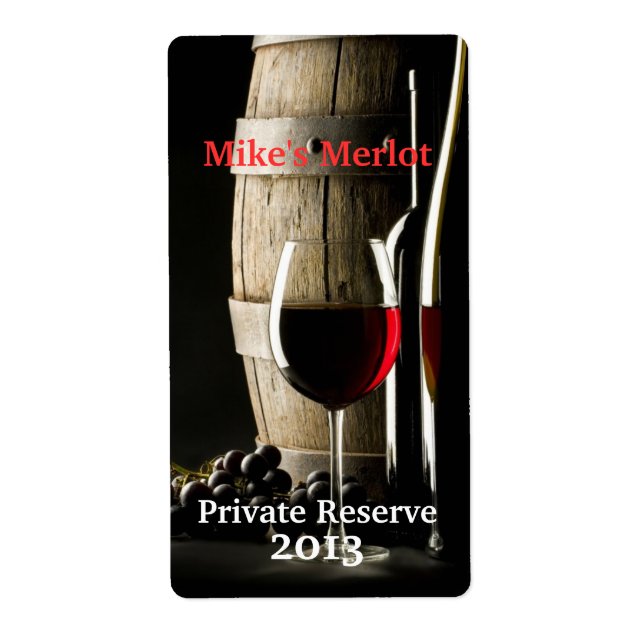 Stylish Home Made Wine Mini Labels (Front)