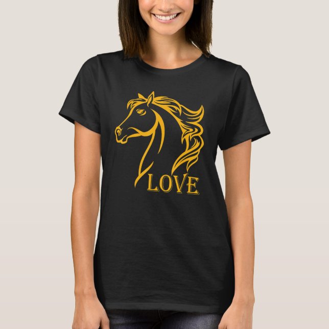 Stylish Horse Head Horse For Horse Equestrian T-Shirt (Front)