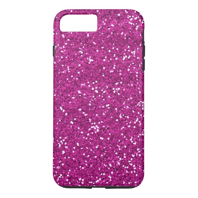 Stylish Hot Pink Glitter Case-Mate iPhone Case (Back)