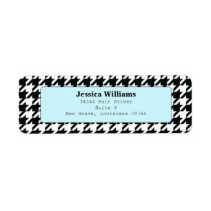 Stylish Houndstooth Return Address Label
