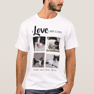 Stylish   I Love My   Cat   Photo T-Shirt