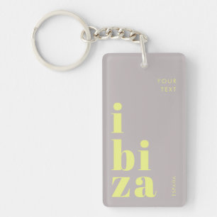 Stylish Ibiza Spain Key Ring