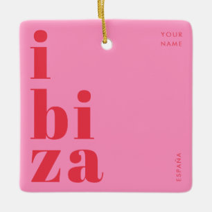 Stylish Ibiza Spain souvenir  Ceramic Ornament
