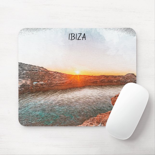Stylish Ibiza Spain Sunset Mouse Pad (With Mouse)