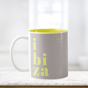 Stylish Ibiza Spain Two-Tone Coffee Mug