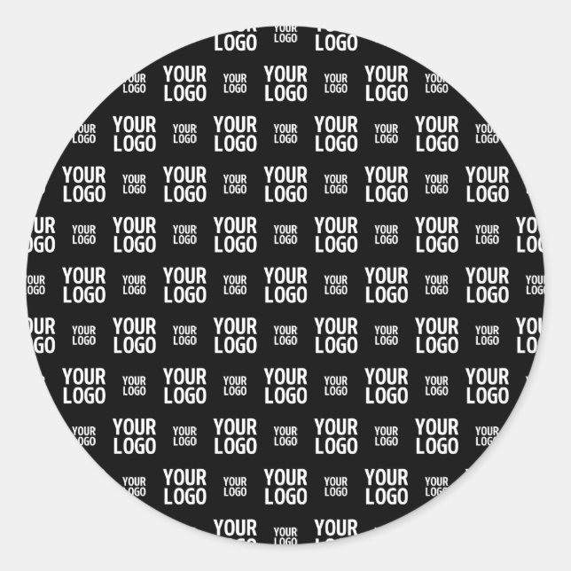 Stylish Image, Design or Business Logo Pattern  Classic Round Sticker (Front)