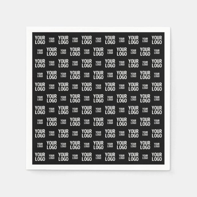 Stylish Image, Design or Business Logo Pattern  Napkin (Front)