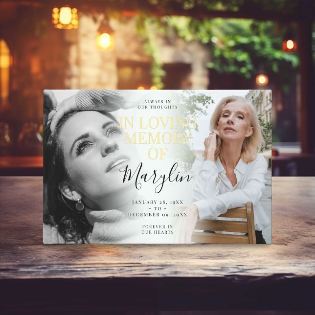 Stylish in Loving Memory Before & After Photo Guest Book (Creator Uploaded)