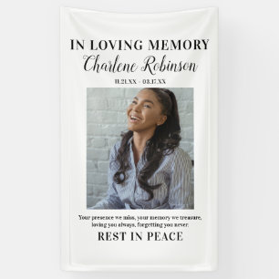 Stylish In Loving Memory Photo Memorial Banner