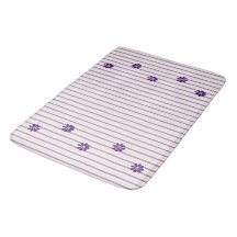 Stylish Indigo Flowers, Blush & Violet Striped