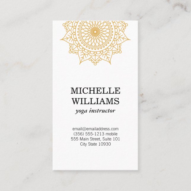 Stylish Intricate Natural Pattern Business Card (Front)