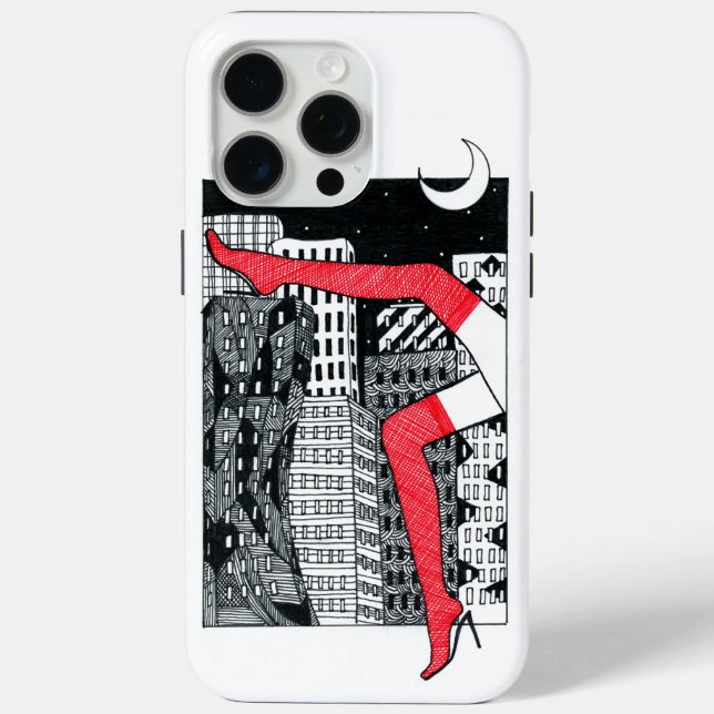 Stylish iPhone case with a picture of a woman's  (Back)