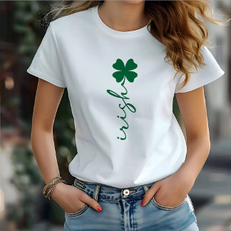 Stylish Irish Four-Leaf Clover T-Shirt