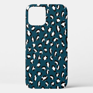 Stylish jaguar skin seamless pattern, animal art. iPhone 12 case