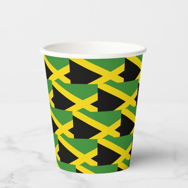 Stylish Jamaica Flag Paper Cups (Front)