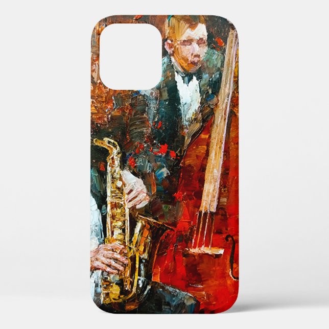 Stylish jazz band playing music on the scene, back Case-Mate iPhone case (Back)