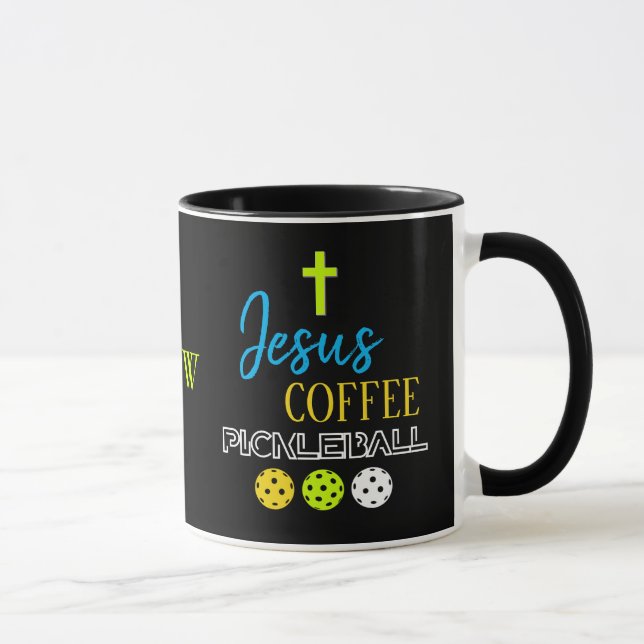 Stylish JESUS Coffee Pickleball Mug (Right)