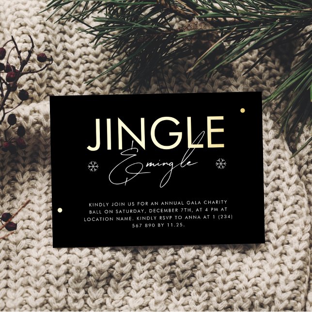 Stylish Jingle & Mingle Corporate Christmas Foil  (Creator Uploaded)