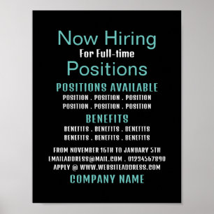 Stylish Job Vacancy Recruitment Advertising Poster
