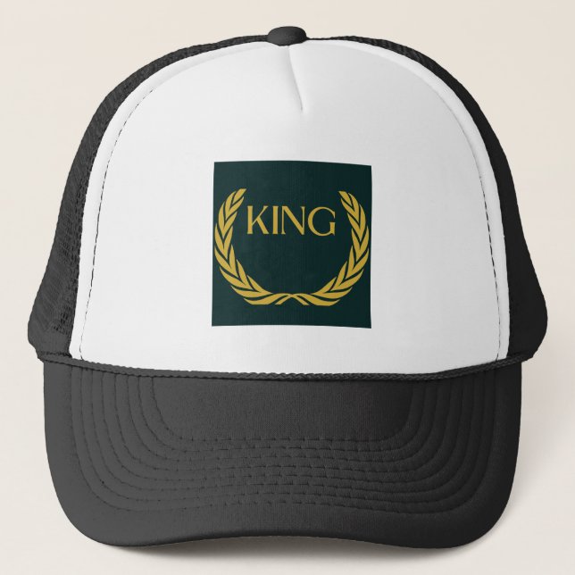 Stylish KING Photo Personalised Trucker Hats Caps (Front)