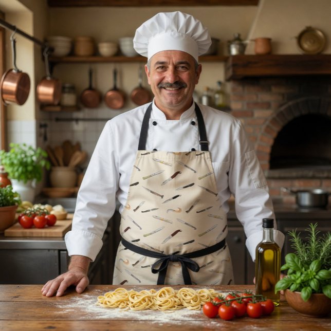 Stylish Kitchen & BBQ Italian Knives Apron  (Creator Uploaded)