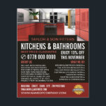 Stylish Kitchen Design, Kitchen & Bathroom Fitter Flyer<br><div class="desc">Stylish Kitchen Design,  Kitchen & Bathroom Fitter Company Advertising Flyer by The Business Card Store.</div>