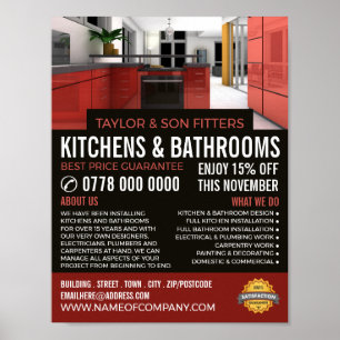 Stylish Kitchen Design, Kitchen & Bathroom Fitter Poster