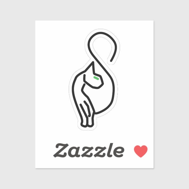 Stylish Kitty Cat Outline (Sheet)