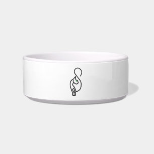Stylish Kitty Cat Outline Bowl