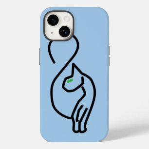 Stylish Kitty Cat Outline Case-Mate iPhone 14 Case
