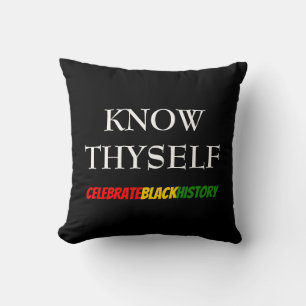 Stylish KNOW THYSELF Black History Month Cushion