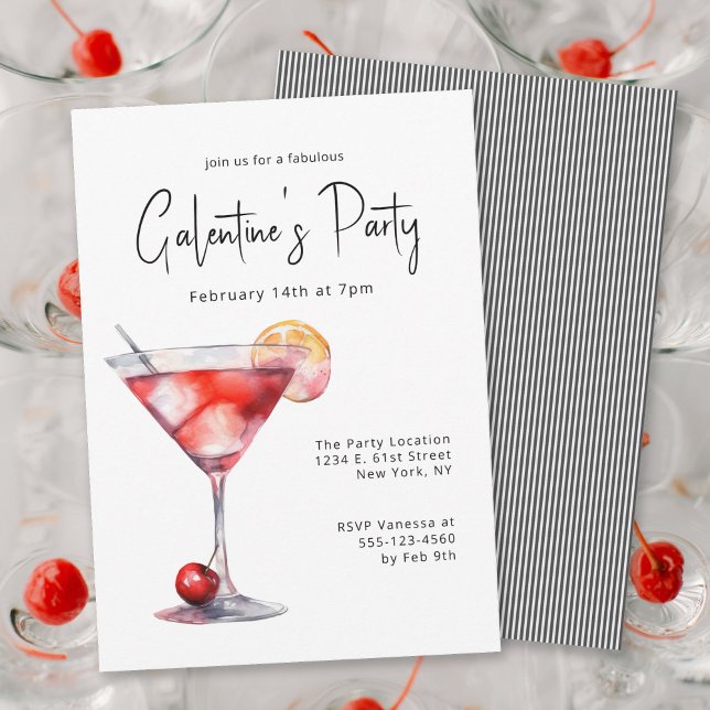 Stylish Ladies Night Galentine's Party Invitation (Creator Uploaded)