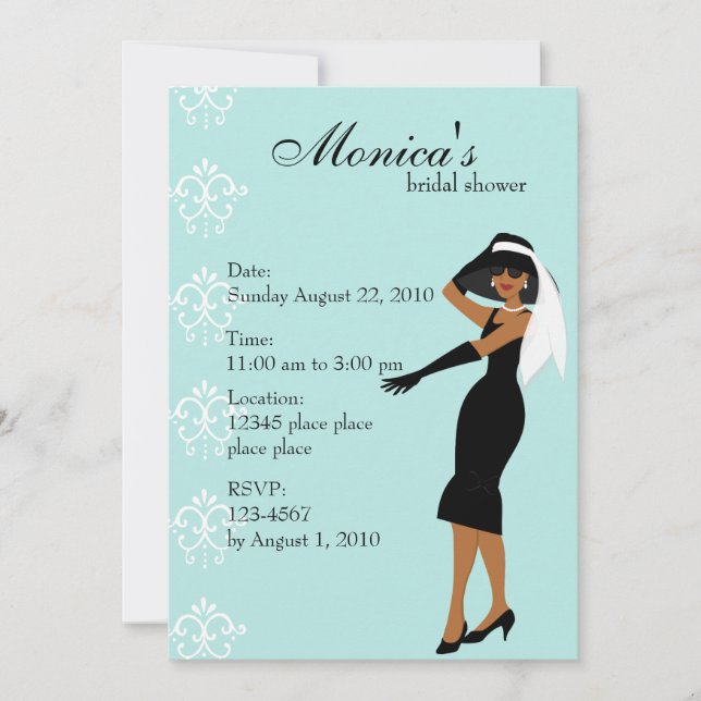 Stylish Lady Invitation (Front)