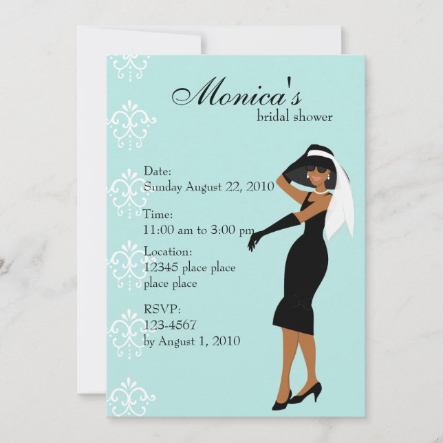Stylish Lady Invitation (Front)