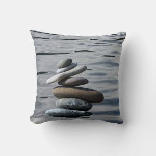 Stylish Landscape, Zen Stones,Sea Cushion