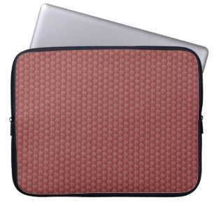 Stylish Laptop Sleeve, Maroon Floral Mini-print Sleeve