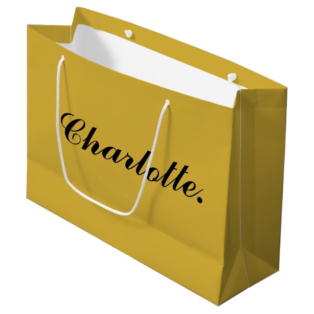 Stylish Large Personalised Gift Bag with Name (Front Angled)