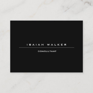 Stylish Large Plain Unique Special Black & White Business Card