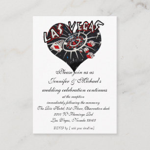 Stylish Las Vegas Wedding Reception Enclosure Card