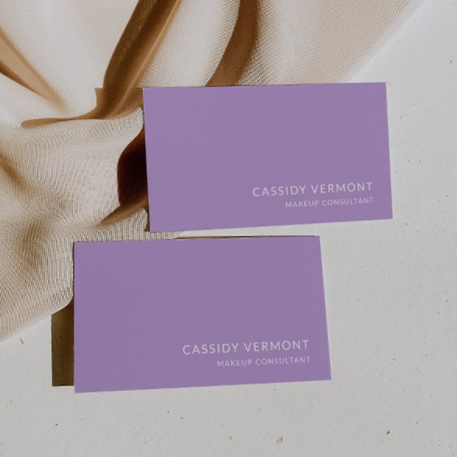 Stylish Lavender Beauty Makeup Consultant Business Card (Creator Uploaded)