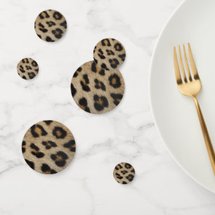 Stylish leopard cheetah fur animal print trendy confetti