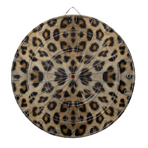 Stylish leopard fur animal print pattern bold fun dartboard