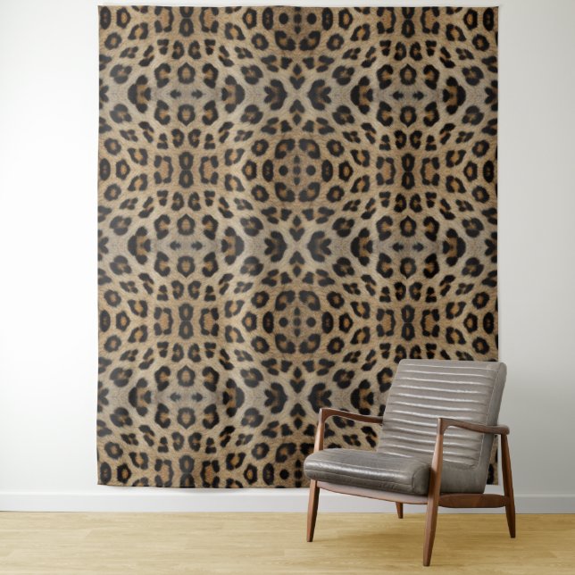Stylish leopard fur animal print pattern party tapestry (In Situ)